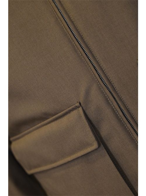 Bomber woolen melange twill e light faux fur Herno | GI000542U 127308010